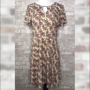 Love, fire floral key hole dress.
